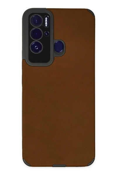 NewFace حافظة سيليكون جلدية من SPTRNS Tecno Pova Neo (224424) - بني