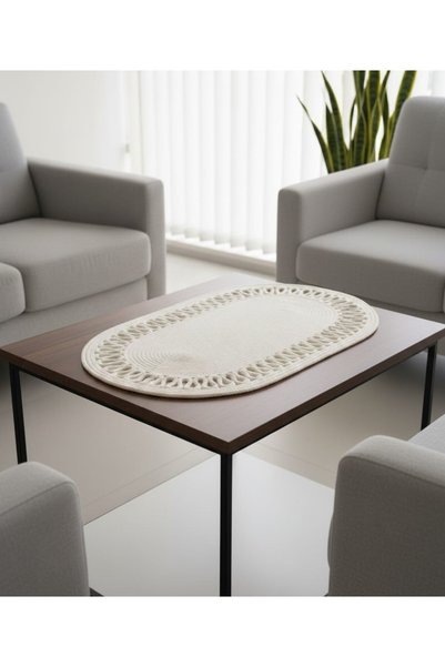 odiyo Natural Jute, Patterned, Wicker, American Service, Table, Coffee Table Cover Runner. 30X70
