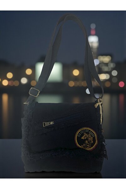 Old Cotton Vintage Small Casual Unisex Daily Crossbody Messenger Bag S Size 26X20Cm