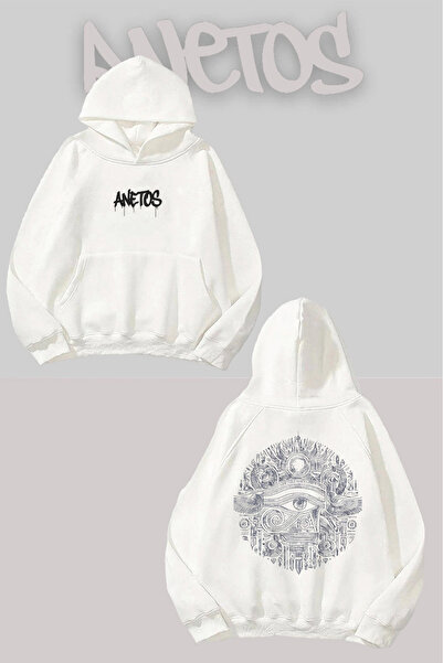 Anetos قميص رياضي مصر رقم مطبوع أبيض اللون بغطاء رأس