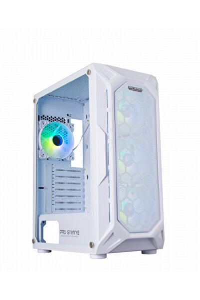 ProGaming - Computer Parts for Gamers ProGaming Hive Case, Middle Tower, ATX, No PSU, 4 ARGB Fans, White