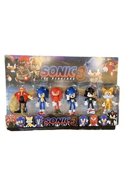 MASHASHOP Set 6 Figurine Sonic 3, multicolor, 10 cm