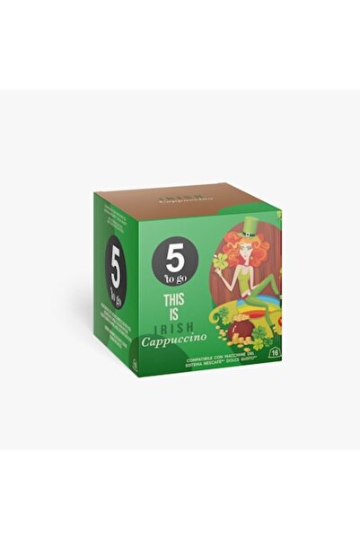 5 to go Capsule de cafea - Cappuccino irlandez, compatibil cu Dolce Gusto, 16 capsule