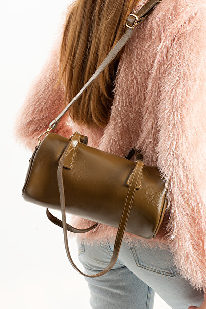 Çanta Trend Oil Green Women's Hand and Shoulder Bag