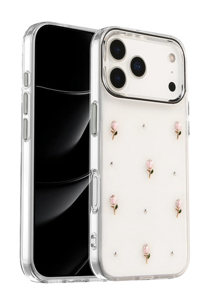 NewFace غطاء SPTRNS لهاتف Apple iPhone 17 Pro Max بنمط فيونكة - (223838) نمط 6