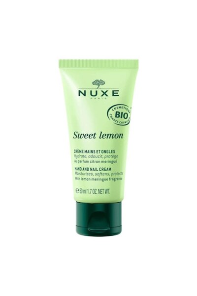 Nuxe Sweet Lemon Hand and Nail Cream, Moisturizing, Lemon Scent, 50 ml