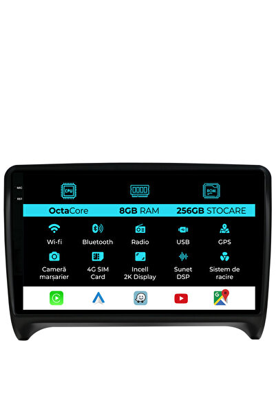 NavStore Dedicated Navigation Audi TT (2006-2014), 2K, 8Gb Ram, 256Gb Storage, Carplay