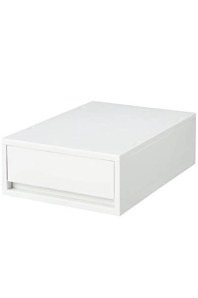 Muji Polypropylene Shallow Type Drawer Case, W 26 x D 37 x H 12 cm, White