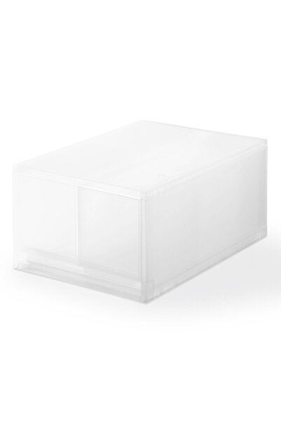 Muji Polypropylene Case with Partition, Deep Drawer Type, 2 Partition, W 26 x D 37 x H 17.5 cm