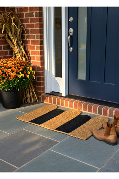 HomeTurko Jute wave design modern door front mat indoor and outdoor bathroom balcony mat home hotel office decor mat