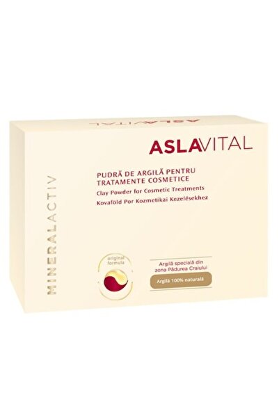 ASLAVİTAL Pudră de argilă pentru tratamente cosmetice, 10 pliculețe x 20 g