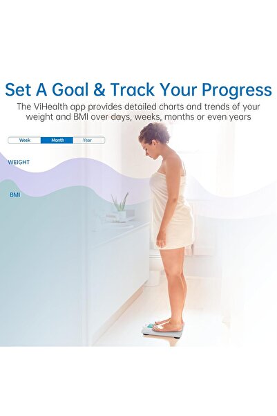 OEM LEPULSE Smart Scale, Bluetooth, 250 kg, 4 G-Shaped Sensors, Body Mass Index & BMI, 10 User Profile