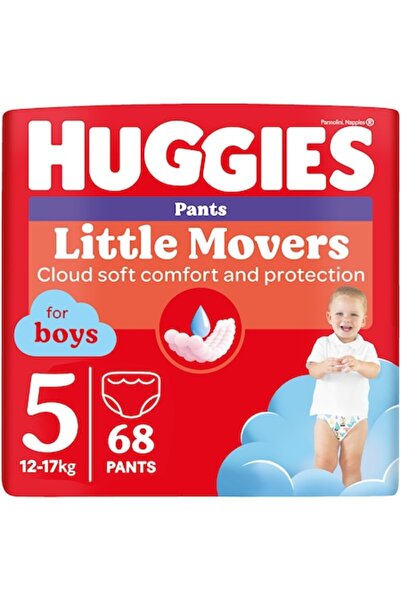 Huggies Little Movers Pants 5, Boy, 12-17 kg, 68 pcs