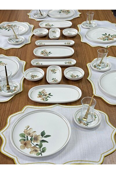 MD MİMOZA DEKOR Kahvaltı Takımı 41 Parça 6 Kişilik Lizy