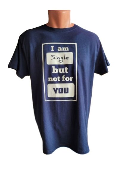 OEM Men's T-shirt, hand-customized with vinyl, motivational design, navy