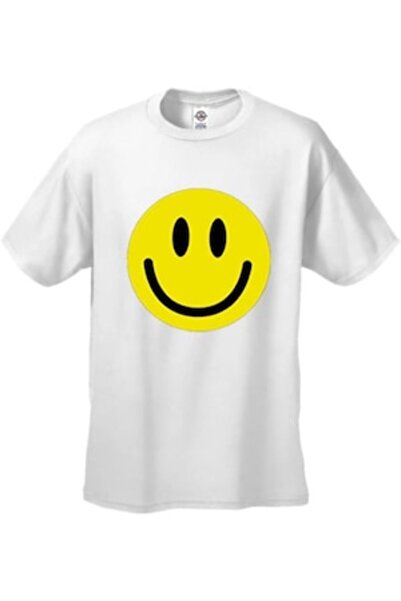 OEM Men's T-shirt, SMILE FACE model, white
