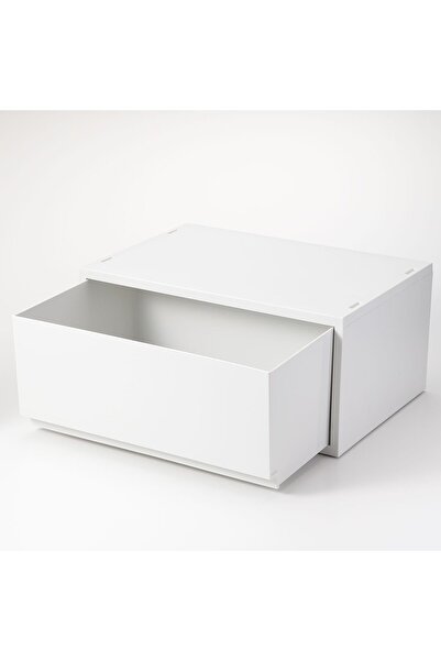Muji Polypropylene Wide Deep Type Case, W 37 x D 26 x H 17.5 cm, White