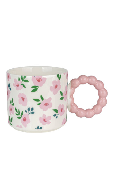 Benante Boncuk Kulplu Porselen Kupa - 310 ML