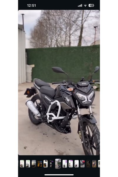 TVS RAİDER 125 CC ÖN KORUMA DEMİRİ SAĞ SOL BEYAZ VE ARKA KORUMA DEMİRİ