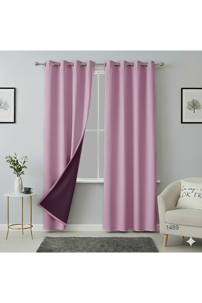 MebelPort Curtain Double Blackout 100% Blackout Bird's Eye Plantation (Two-Leaf)