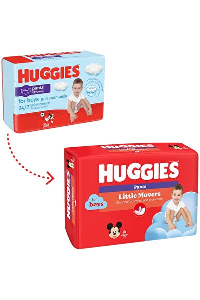 Huggies Little Movers Pants 5, Boy, 12-17 kg, 68 pcs