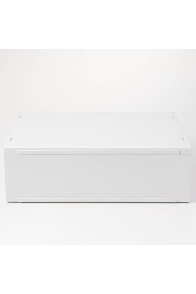 Muji Polypropylene Wide Deep Shallow Type Case, W 37 x D 26 x H 12 cm, White