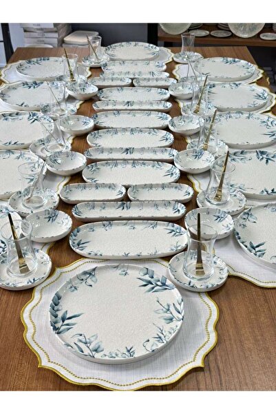 MD MİMOZA DEKOR Kahvaltı Takımı 82 Parça 12 Kişilik Lagos