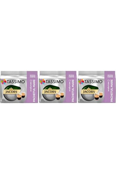 tassimo Set 3 x Capsule de cafea Jacobs Espresso Ristretto, 72 băuturi x 50 ml, 72 capsule