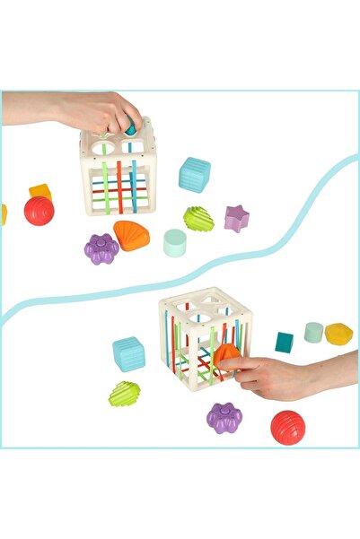 Picodino Educational play set: flexible sorting cube with colorful blocks, 12x12x12.5 cm, 18 months+