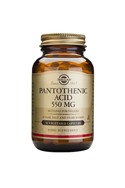Solgar Pantothenic Acid 550 mg Solgar, 50 capsules