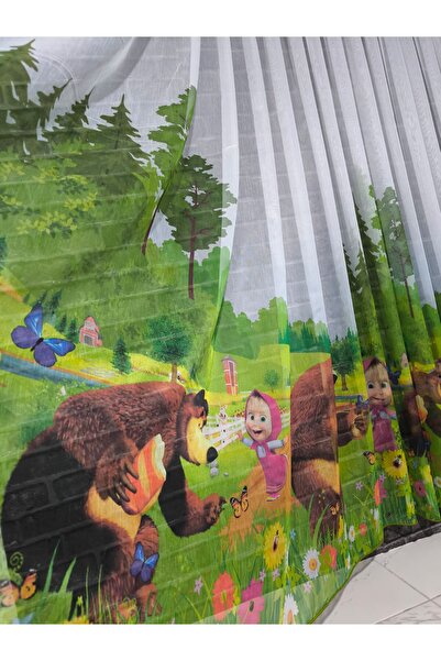 MİR ÇOCUK PERDESİ ÇİZGİ FİLİM KARAKTERLİ 1/3 ŞIK PİLELİ ERKEK VE KIZ ÇOCUKLARI İÇİN ÇOK GÜZEL KUMAŞ