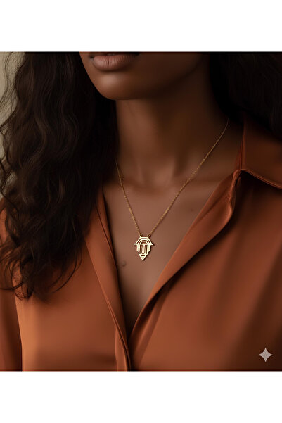 İNN JEWELLERY 316L Steel Necklace, Tarnish-Free, Antiallergic, with Serenay Figure (2 Years Importer Warranty)