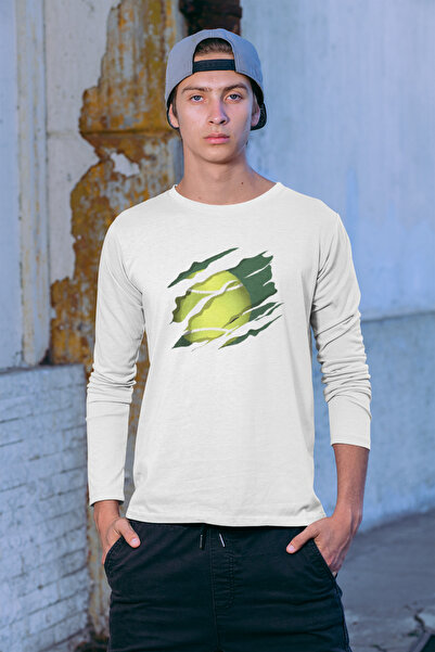 FNBX Tennis Craw Long Sleeve White T-Shirt