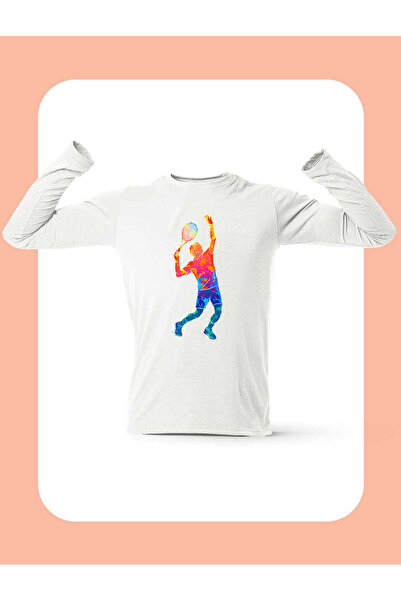 FNBX Federer Color Long Sleeve White T-Shirt