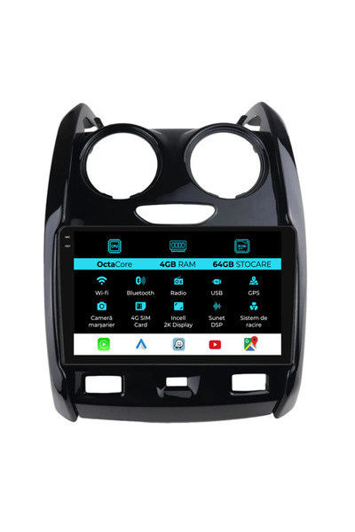 NavStore Dedicated Navigation Dacia Duster (2010-2020), 2K, 4Gb Ram, 64Gb Storage, Carplay