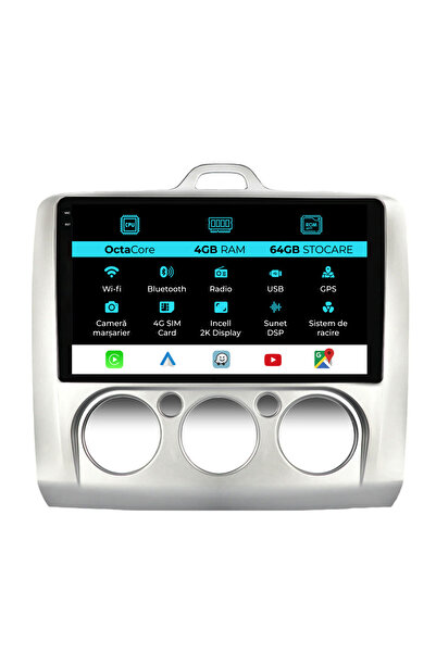 NavStore Dedicated Navigation Ford Focus (2004-2012), 2K, 4Gb Ram, 64Gb Storage, Carplay, Manual Climate
