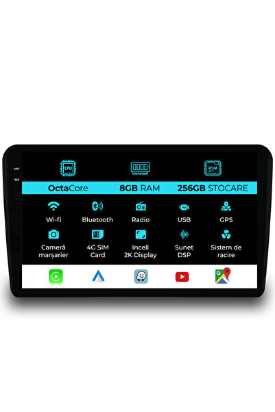 NavStore Ειδική πλοήγηση Audi A3 8P (2003-2013), 2K, 8Gb Ram, 256Gb αποθήκευσ...