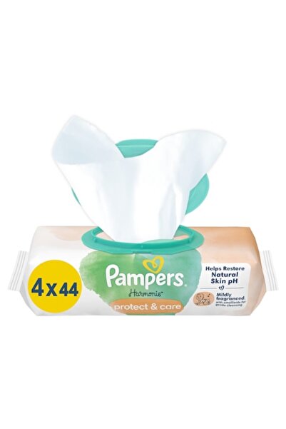 Pampers Șervețele umede Harmonie Protect & Care, pachet de 4 x 44 (176 buc)
