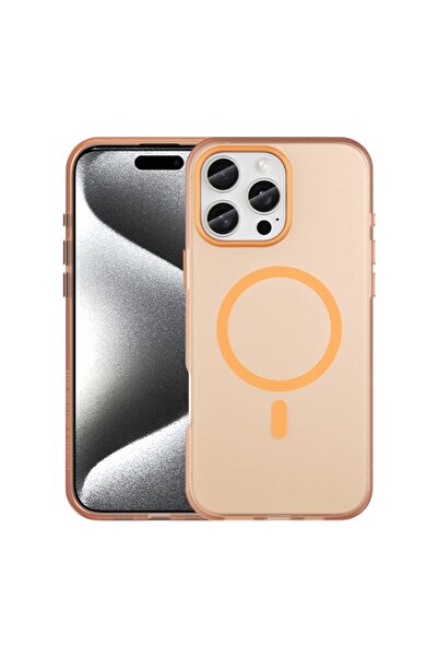 KILIF HOUSE حافظة متوافقة مع آيفون 15 برو، معدنية بأزرار، نحيفة بلون غير لامع...