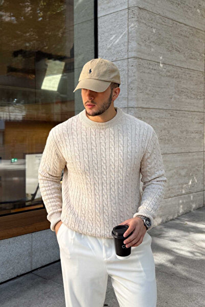 Livio Ferri Πλεκτό πουλόβερ Mira Premium με λαιμόκοψη με χοντρό πλεκτό