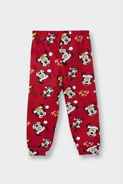 DeFacto Baby Girl Disney Mickey & Minnie Christmas Themed Pajama Set Long Sleeve Top Long Bottom (25 Wn)