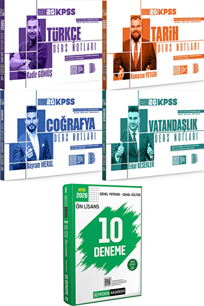 Benim Hocam Yayınları 2026 KPSS Türkçe Tarih Coğrafya Vatandaşlık Ders Notlar...