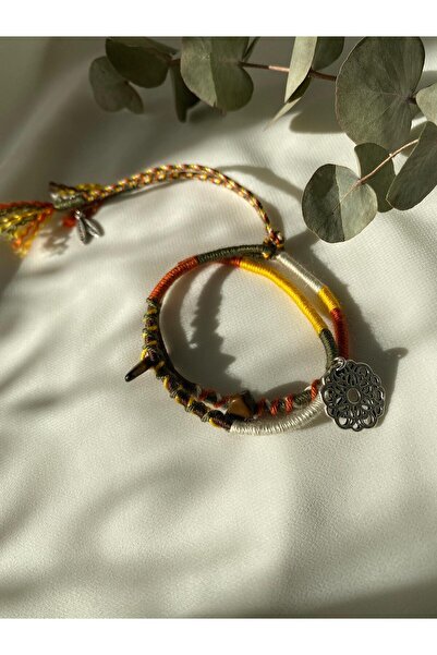 sabiha aksesuar Colorful Rasta Braided Hair Rope Accessory, Hair Wrap, Choker Necklace, Wrap-Around Bracelet