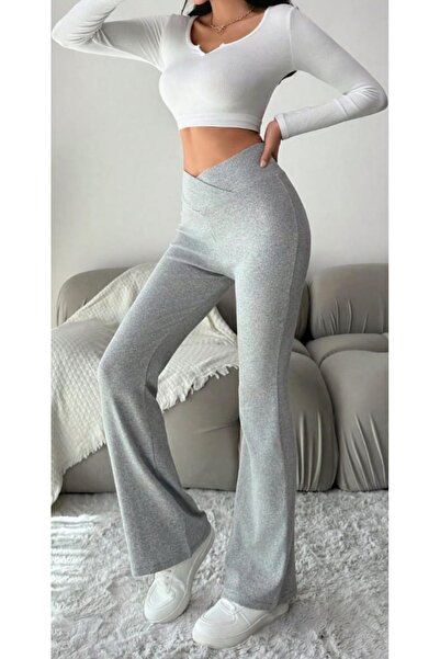 Butik Kadın fitilli ispanyol paça tayt