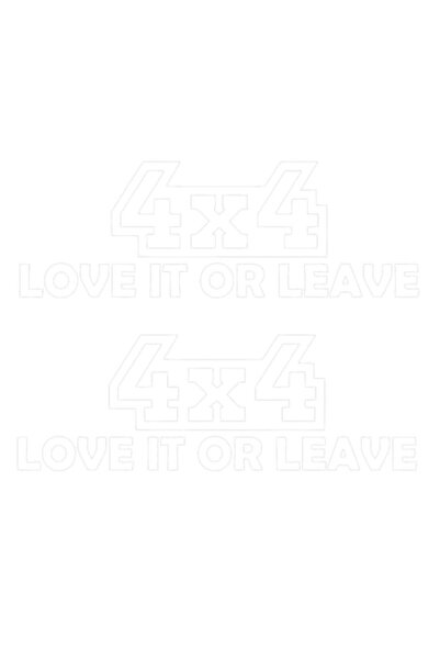 Oracal Set 2 stickere, 4x4 Love It or Leave, Alb, 30cm