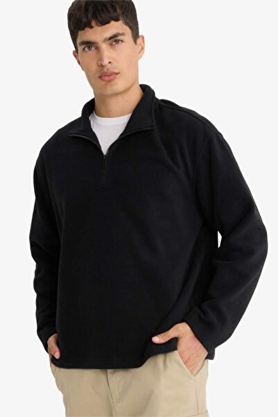 DeFacto Relax Fit Half Zip Fleece Sweatshirt (25 Au)