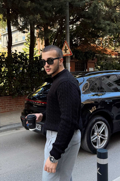 Livio Ferri Πλεκτό πουλόβερ Mira Premium με λαιμόκοψη με χοντρό πλεκτό