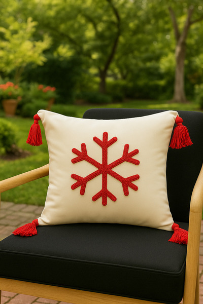 SAYMİNE Punch Kirlent Kilifi Kri̇stal Krem -