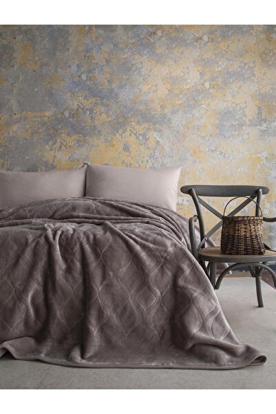 Apricitas HOME Çift Kişilik Mercy Vizon Embos Desen Battaniye