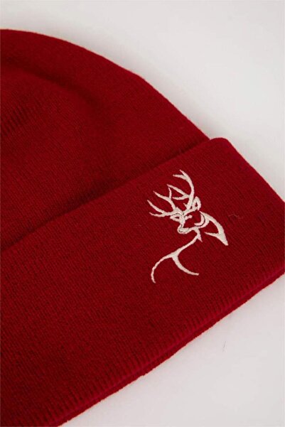 DeFacto Men's New Year's Themed Knitwear Beanie (25 Wn)